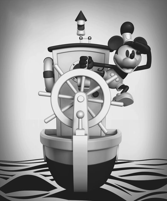 STL Fanart Mouse Steamboat Diorama