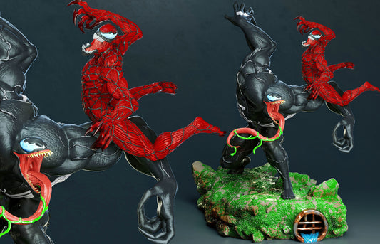 STL Fanart Venom vs Carnage Diorama