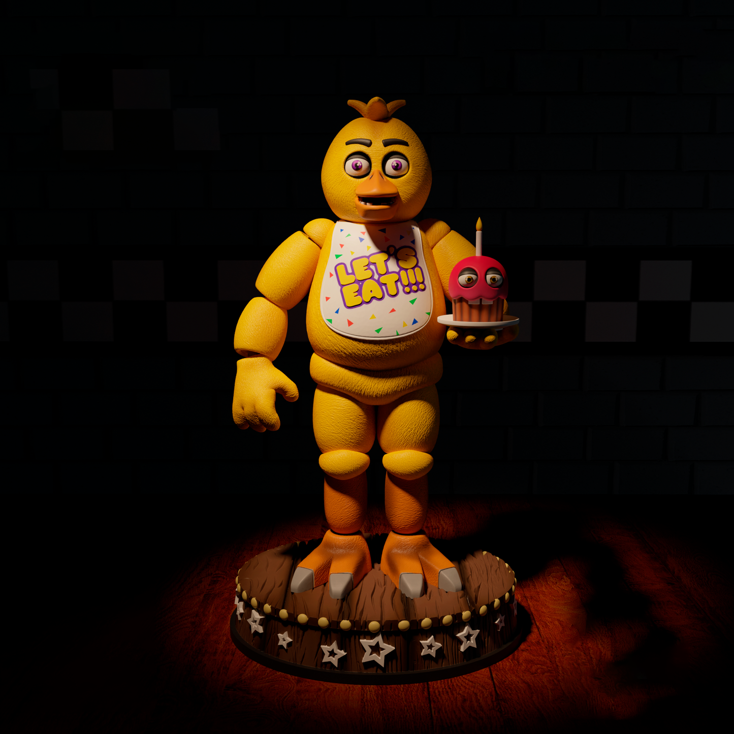 STL Fanart FNAF Chica (Includes Pre Supported)