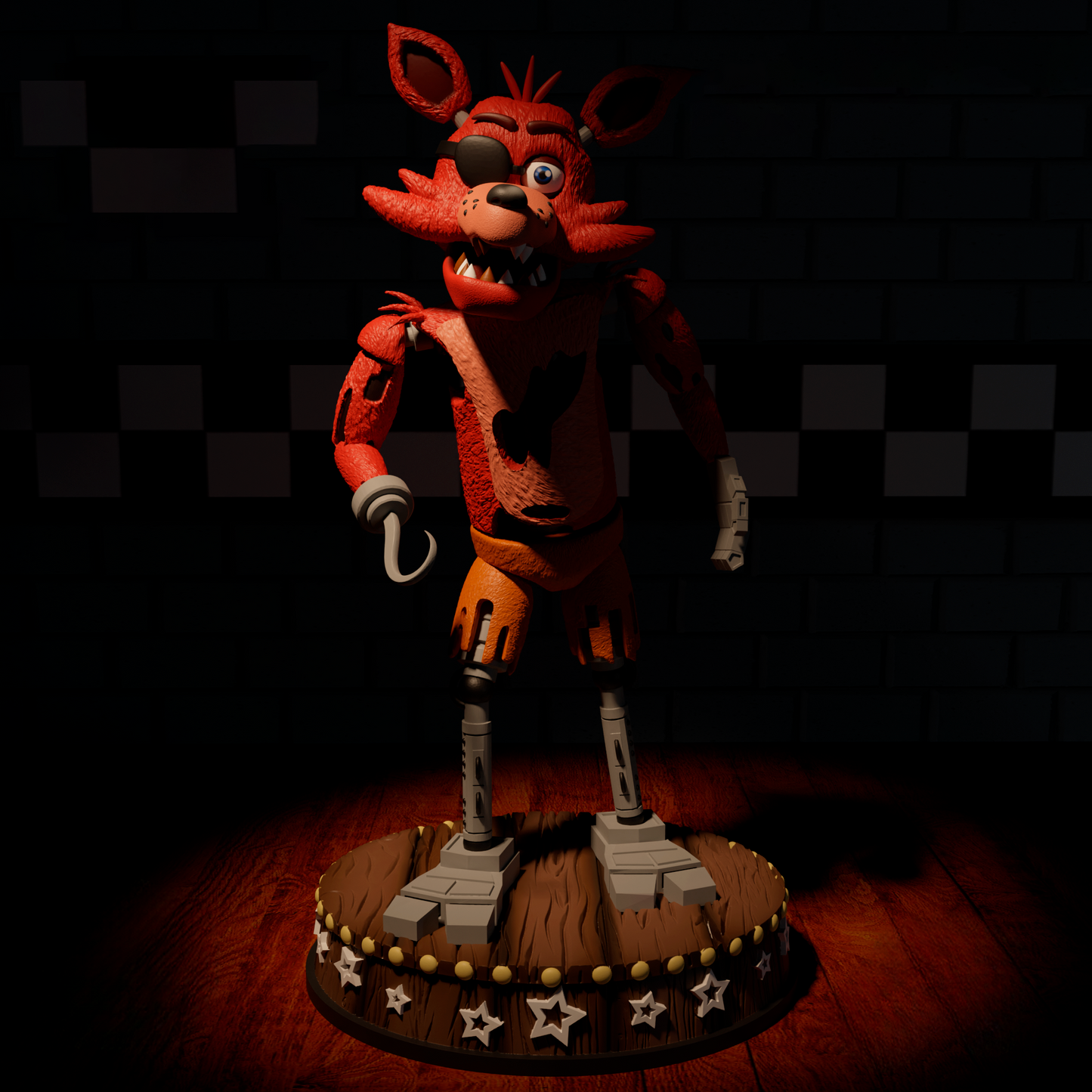 STL Fanart FNAF Foxy (Includes Pre Supported)