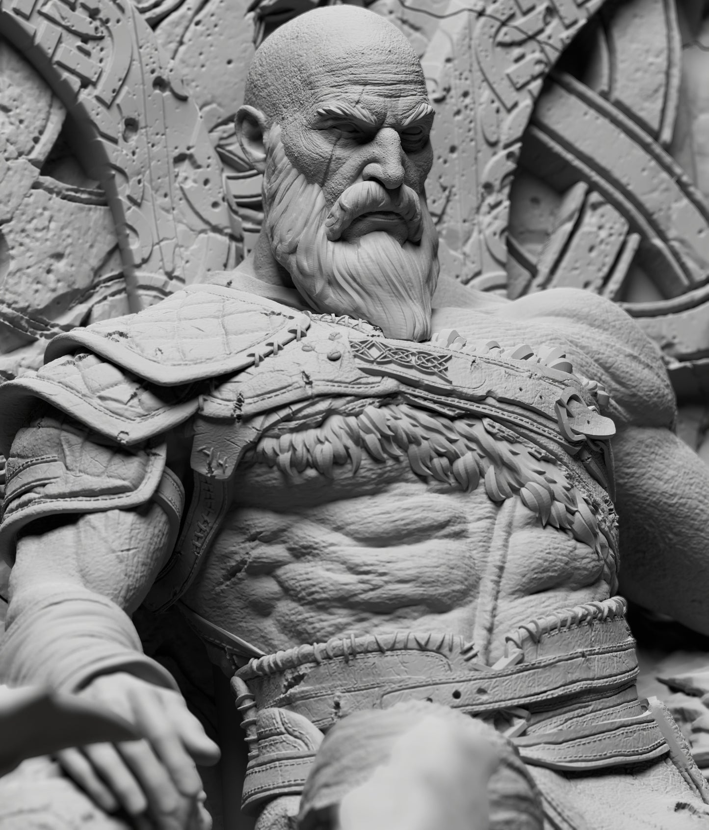 STL Fanart Kratos on Throne #2 + NSFW
